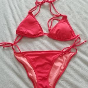 VS String Bikini Hot Pink/Red Small